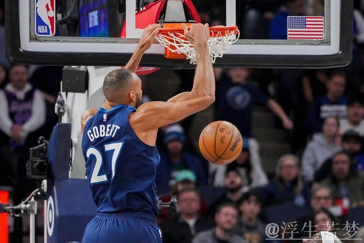戈贝尔赛季第二次得分20+,13次出手命中率创新高达到11球 戈贝尔赛季第二次得分20+,13次出手命中率创新高达到11球
